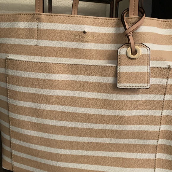 🔴 SALE Hyde lane stripe Kate spade tote Riley - Picture 2 of 8